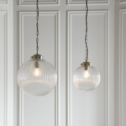 Brydon Pendant 350mm Antique Brass