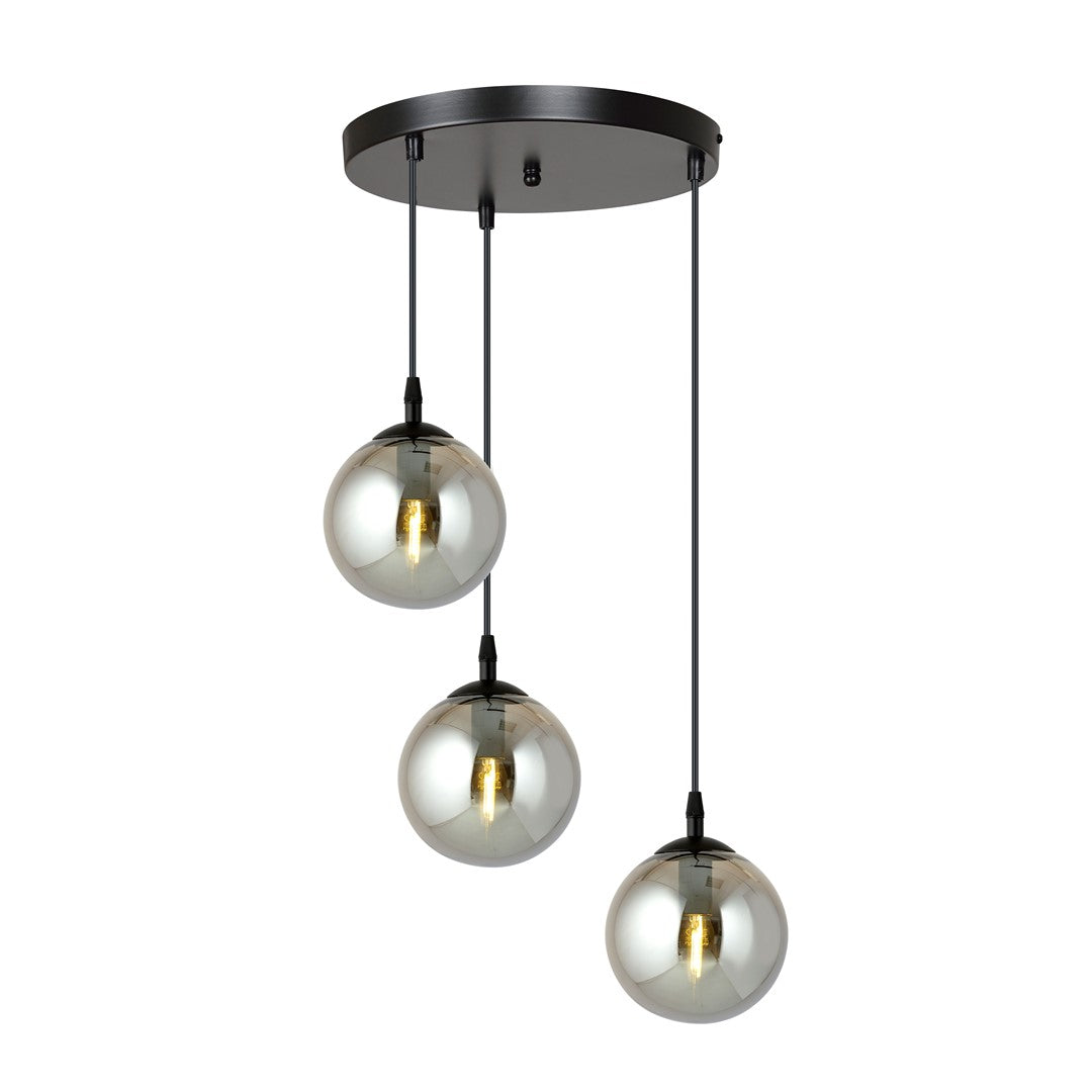 Cosmo 3 Light Pendant Black & Graphite
