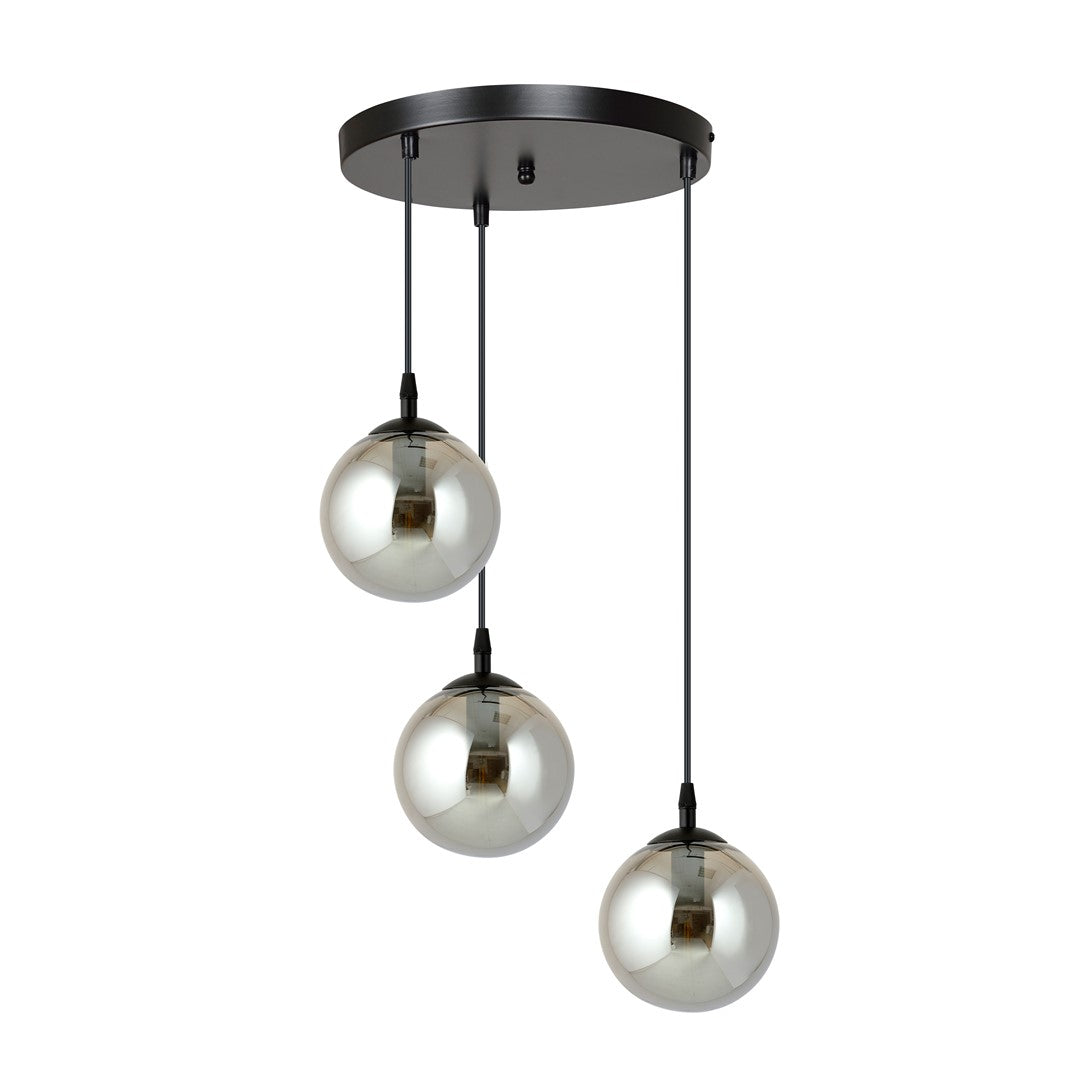 Cosmo 3 Light Pendant Black & Graphite