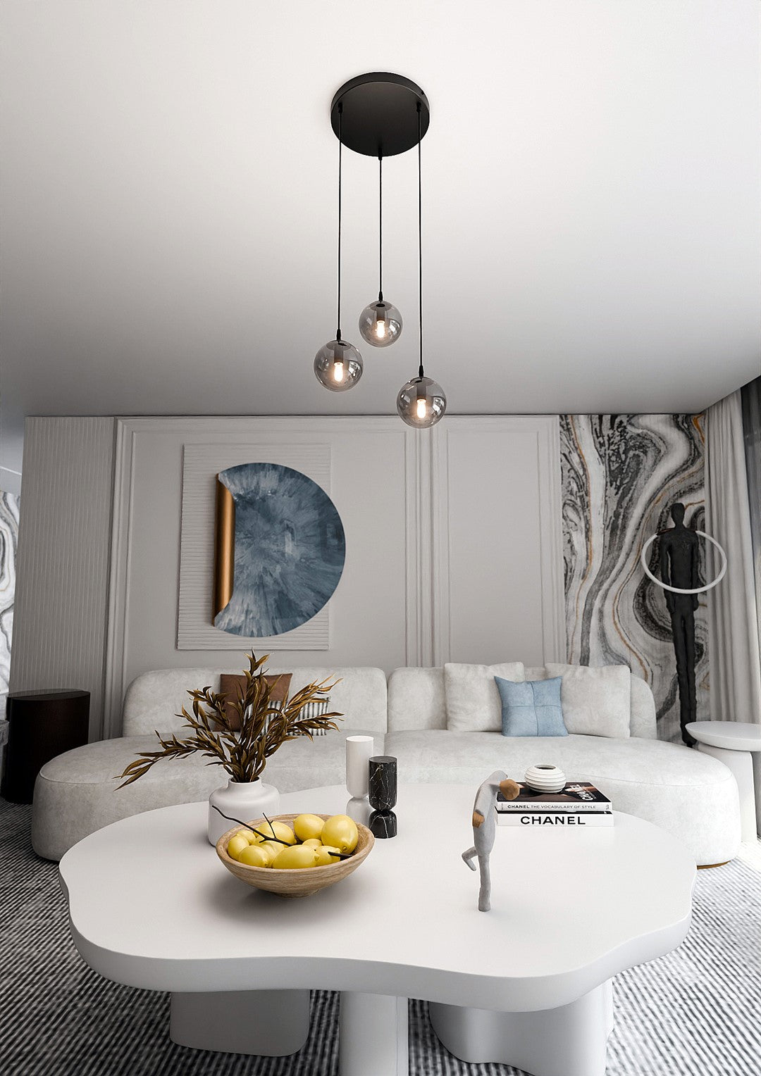 Cosmo 3 Light Pendant Black & Graphite