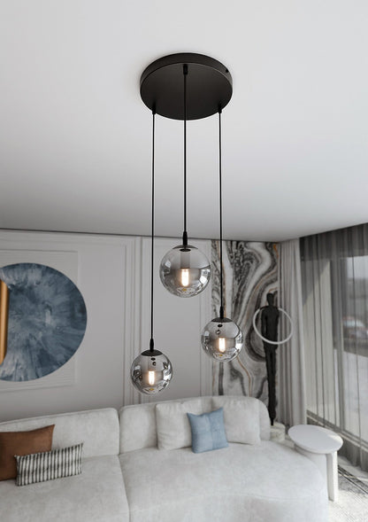 Cosmo 3 Light Pendant Black & Graphite