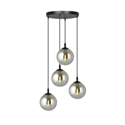 Cosmo 4 Light Pendant Black & Graphite