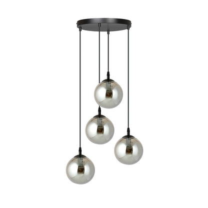 Cosmo 4 Light Pendant Black & Graphite