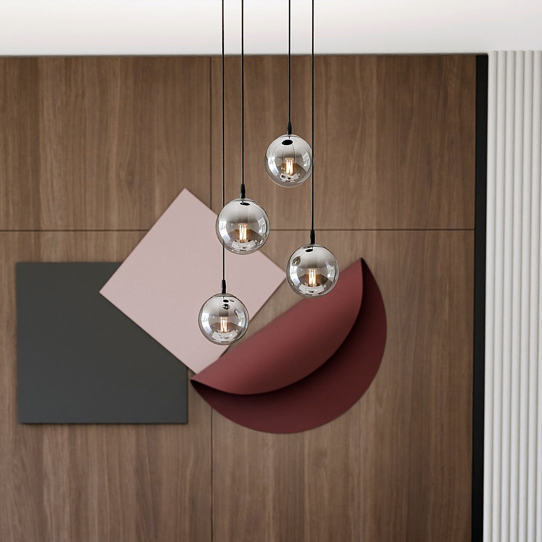 Cosmo 4 Light Pendant Black & Graphite