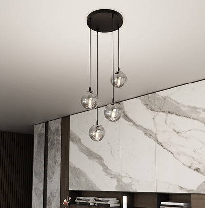 Cosmo 4 Light Pendant Black & Graphite