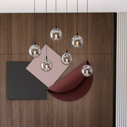 Cosmo 6 Light Pendant Black & Graphite