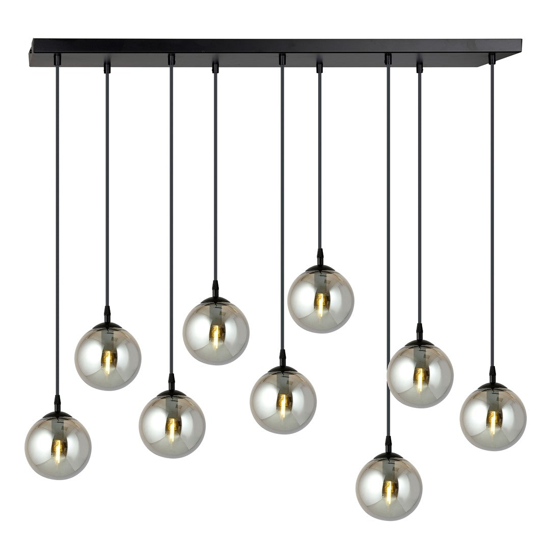 Cosmo 9 Light Pendant Black & Graphite