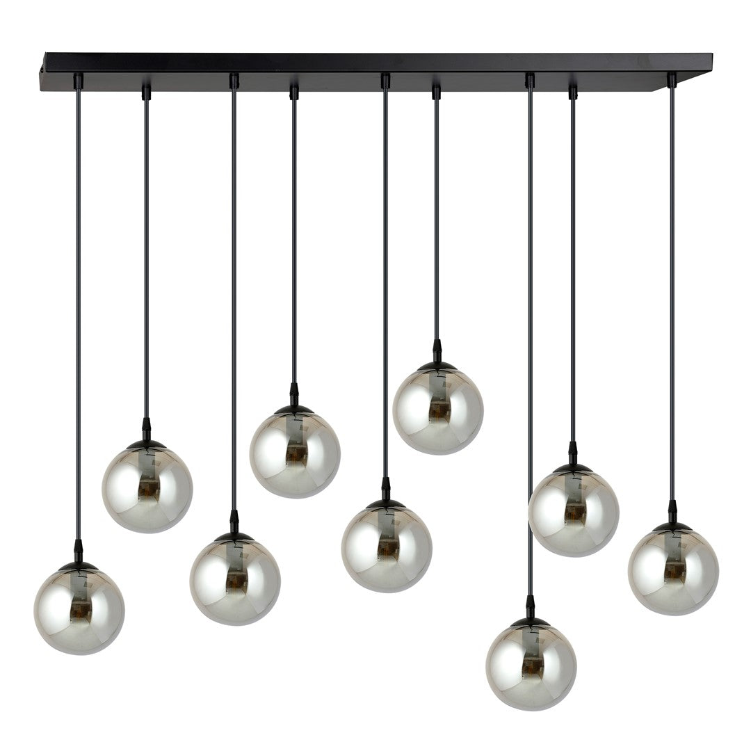 Cosmo 9 Light Pendant Black & Graphite