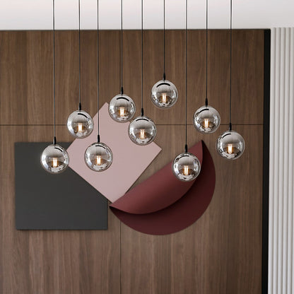 Cosmo 9 Light Pendant Black & Graphite