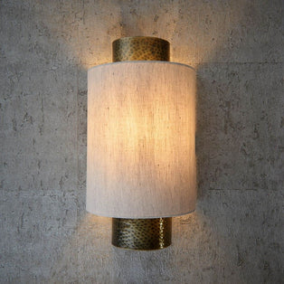 Indara Bronze Wall Light with Grey Shade