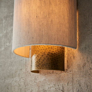 Indara Bronze Wall Light with Grey Shade