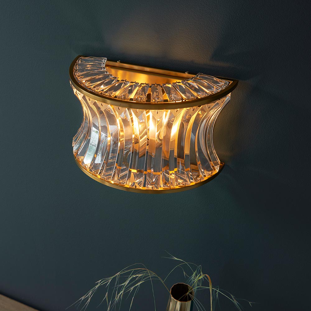 Diana Wall Light Brushed Warm Brass