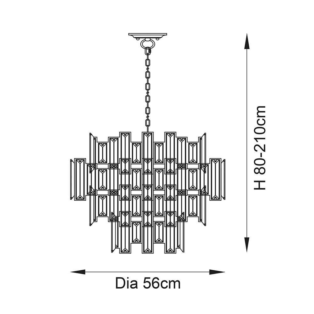 Viviana 12 Light Pendant Chrome