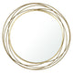 Swirl Gold Metal Round Wall Mirror