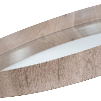 Stockholm Taupe Wood Round Wall Mirror