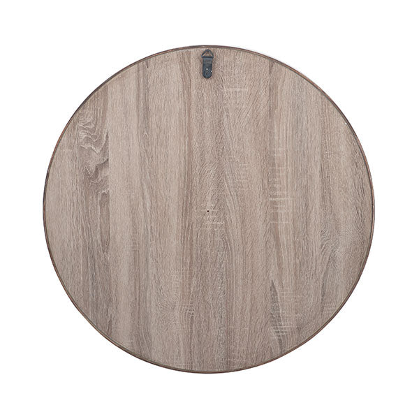 Stockholm Taupe Wood Round Wall Mirror