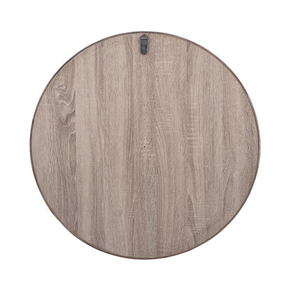 Stockholm Taupe Wood Round Wall Mirror