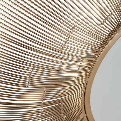 Round Wire 91cm Gold Mirror