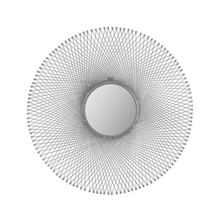 Silver Metal Circular Wall Mirror