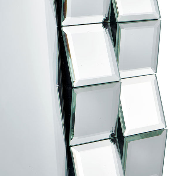 Tiled Square 65cm Silver Mirror
