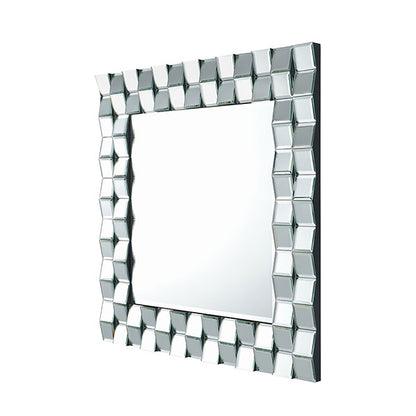 Tiled Square 65cm Silver Mirror