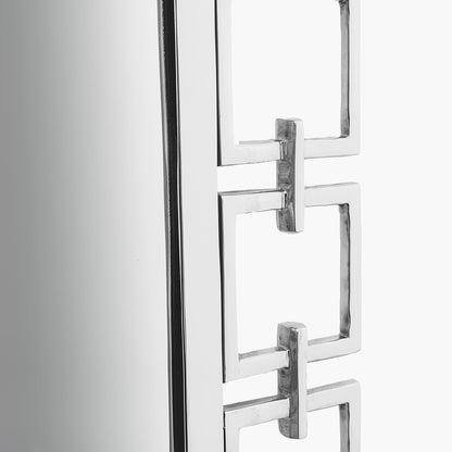 Chain Link Effect Square Mirror in Nickle
