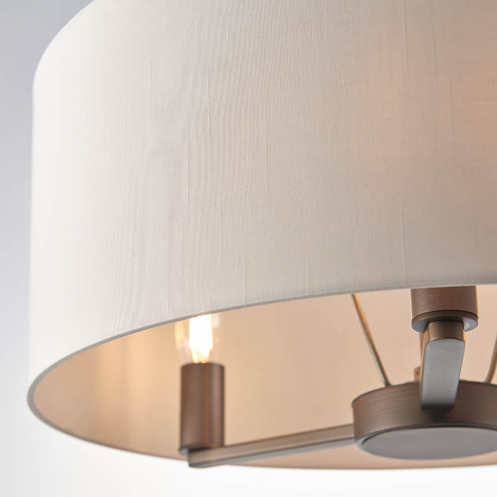 Daley Shaded 3 Light Pendant Antique Bronze