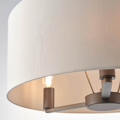 Daley Shaded 3 Light Pendant Antique Bronze