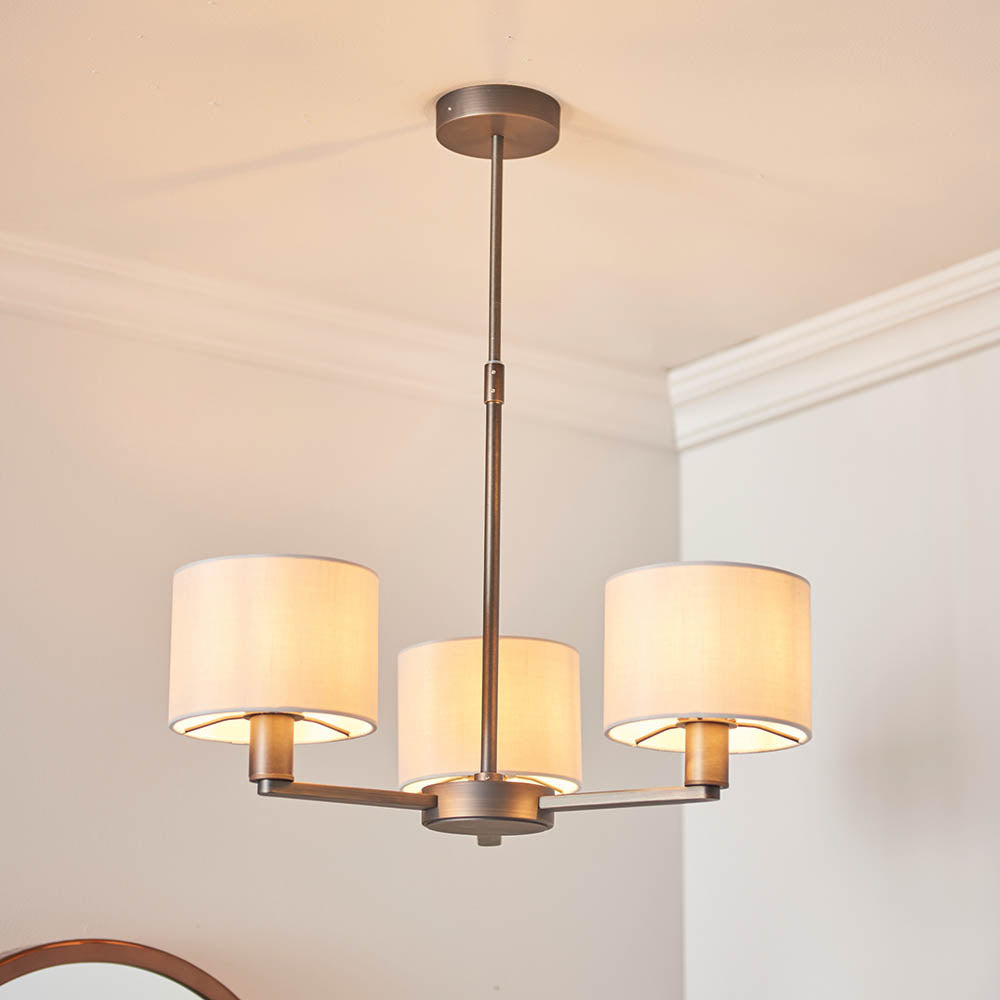 Daley 3 Light Pendant Antique Bronze