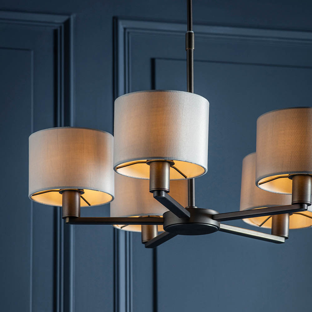 Daley 5 Light Pendant Antique Bronze