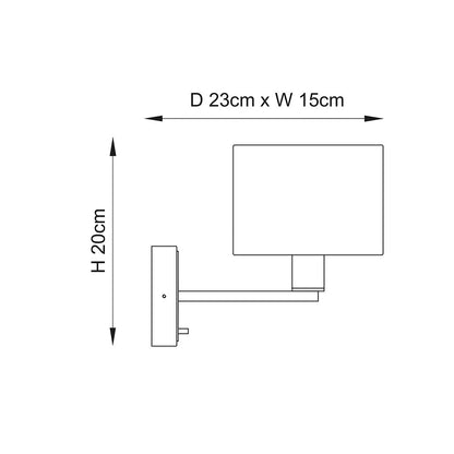 Daley Wall Light Antique Bronze