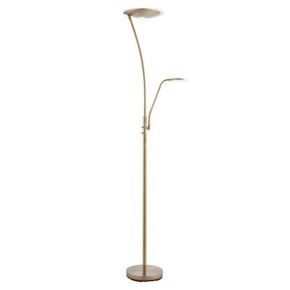 Alassio Mother & Child Task Floor Lamp Antique Brass