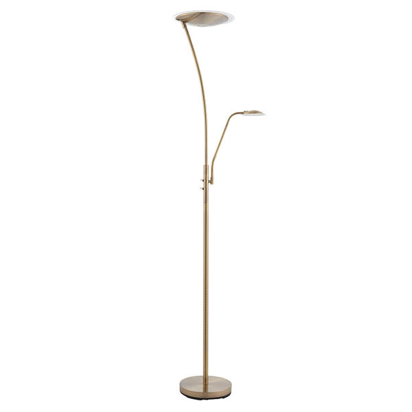 Alassio Mother & Child Task Floor Lamp Antique Brass