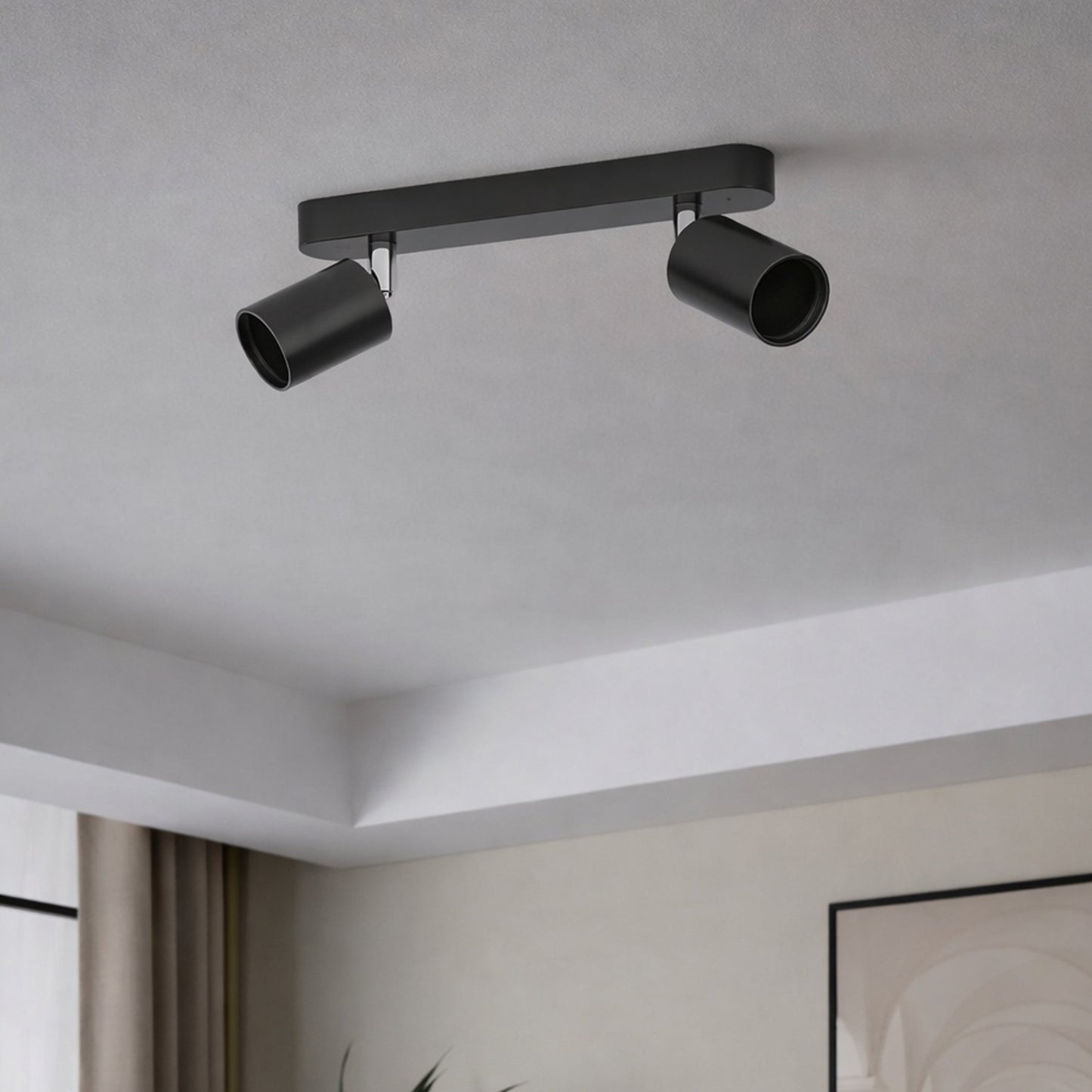 Reciso-e 2-Light Black Spotlight Bar