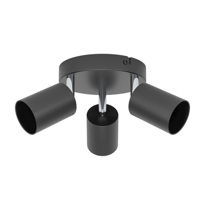 Reciso-e 3-Light Black Spot Plate Light