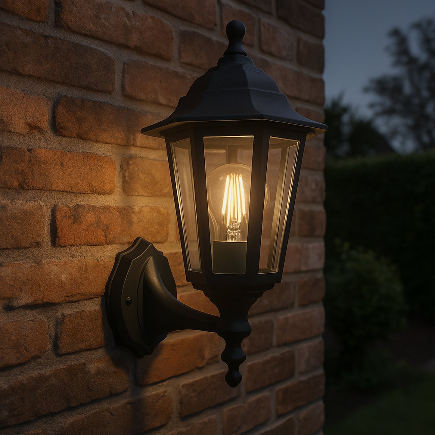 Olgiata-e Black Outdoor Wall Light