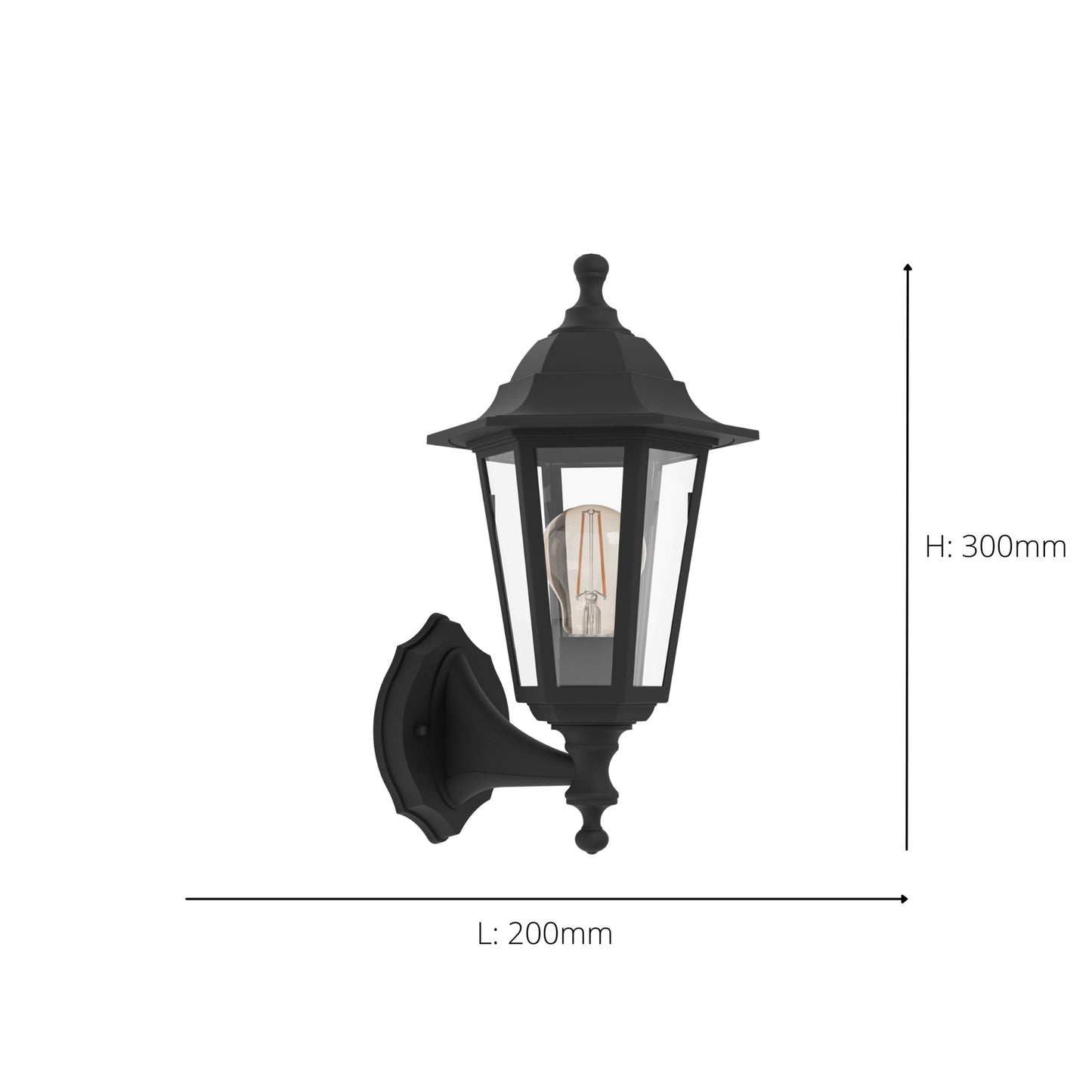 Olgiata-e Black Outdoor Wall Light