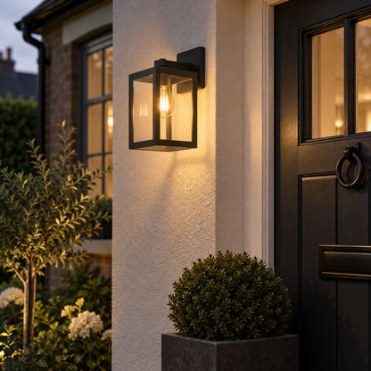 Olgiata-e Black Outdoor Wall Light