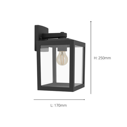 Olgiata-e Black Outdoor Wall Light