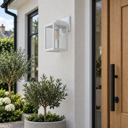 Olgiata-e White Outdoor Wall Light