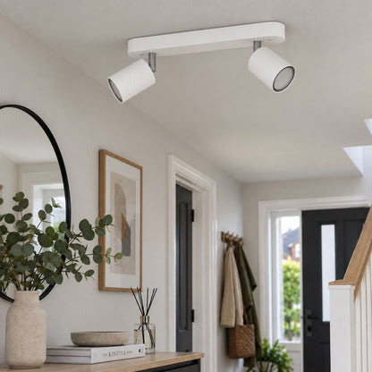 Reciso-e 2-Light White Spotlight Bar