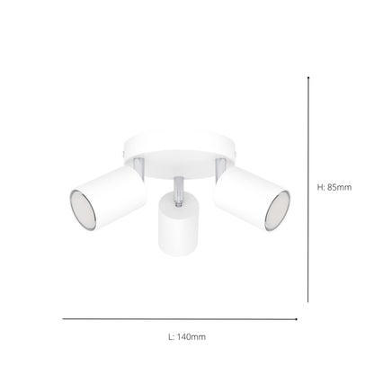 Reciso-e 3-Light White Spot Plate Light