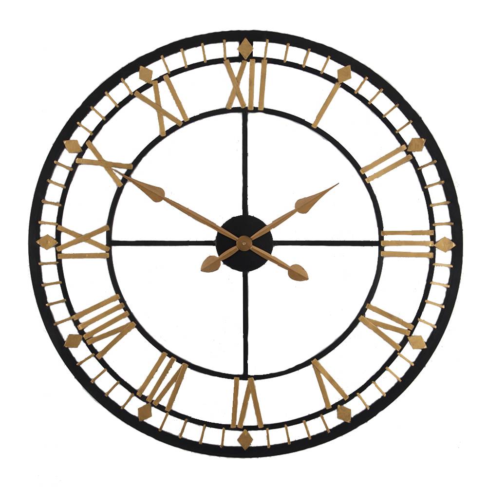Skeleton Round Bronze Wall Clock