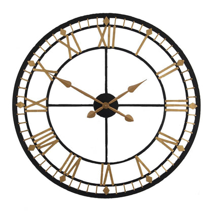 Skeleton Round Bronze Wall Clock