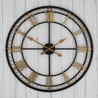 Skeleton Round Bronze Wall Clock