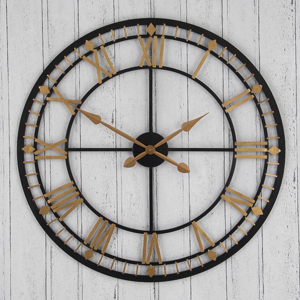 Skeleton Round Bronze Wall Clock
