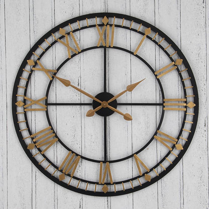 Skeleton Round Bronze Wall Clock