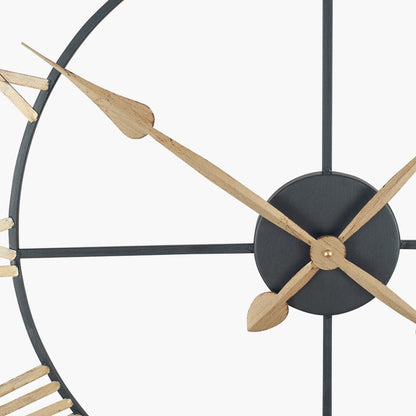 Skeleton Round Bronze Wall Clock