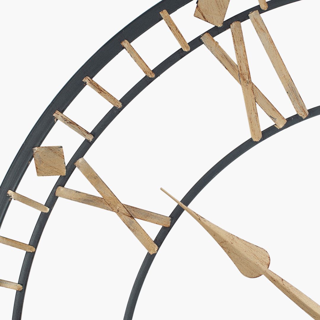 Skeleton Round Bronze Wall Clock