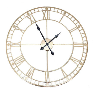 Round Wall Clock Antique Gold
